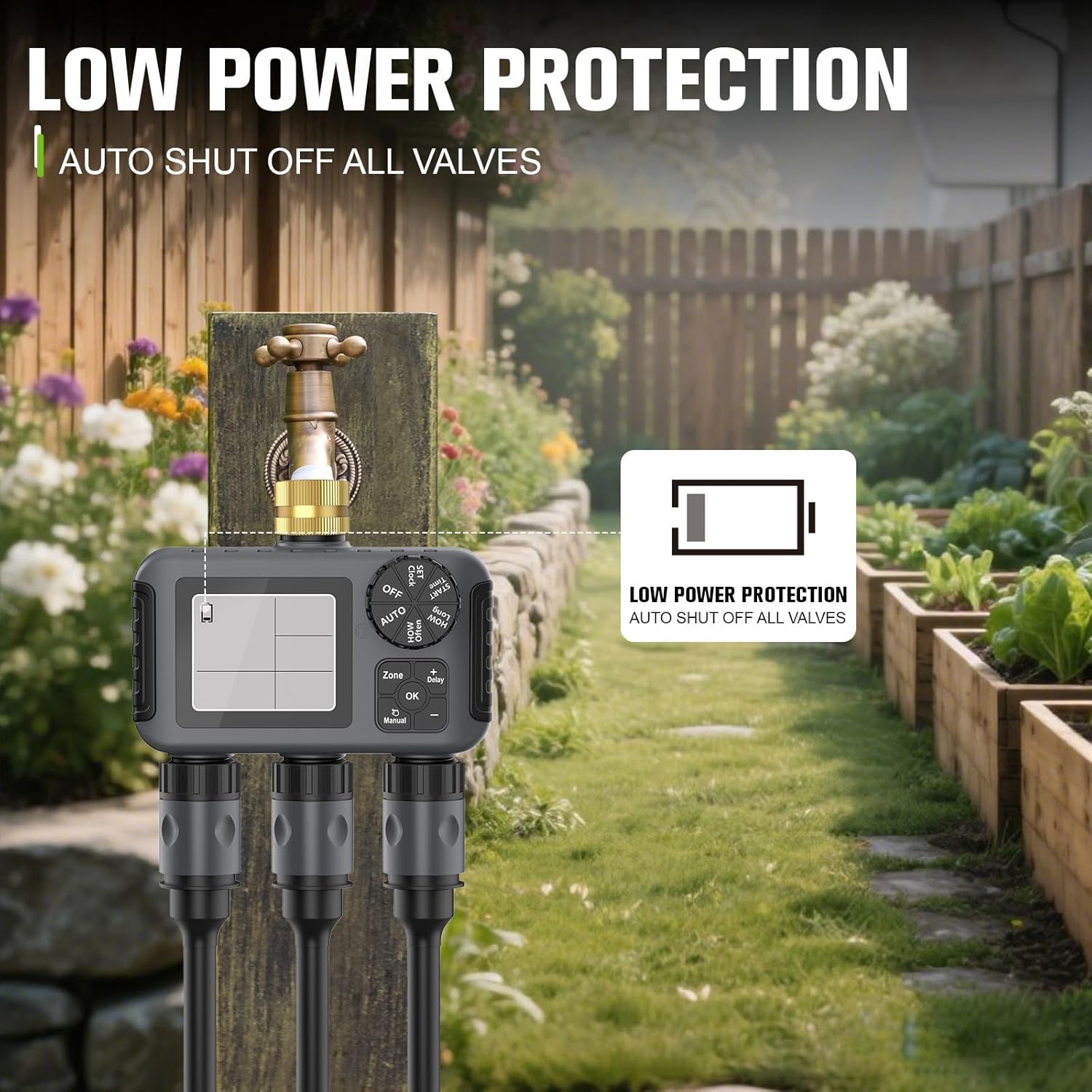 タカギ 水やりスターターキットタイマー付 家庭菜園用 雨センサー